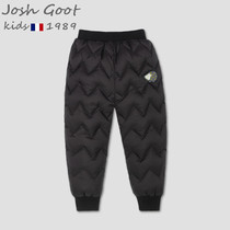 Children 90 white duck down pants winter girls boys middle children and young children baby wear thick warm down pants