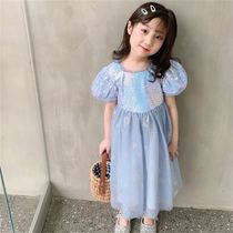 Summer girls dress Children Baby Korean version of foreign summer dress children little girl high-end net red skirt
