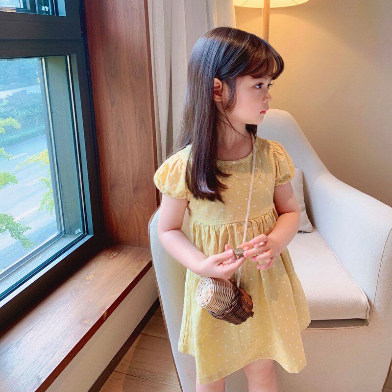 Summer girls' dress children's children's baby net red hot style summer dress little girl Korean style princess skirt