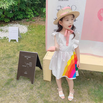High-end girls dress Summer Childrens tennis Red Ocean Gas Skirt Childrens baby Han Edition Burst Summer Dress Princess Dress