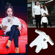 Parent-child clothing a family of three net celebrities high-end Western style different boys and girls mother and child sweaters four mother and daughter clothing