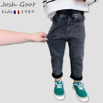 2021 new girls pants Tide brand casual Net Red Spring Autumn jeans children Children Baby trousers autumn wear