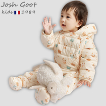 Winter baby down jacket jumpsuit newborn children 6 months male and female baby out white duck down hugging winter clothes