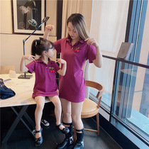 2020 new summer parent-child clothing is not the same net celebrity Western style dress mother and daughter short-sleeved skirt summer fashion trend