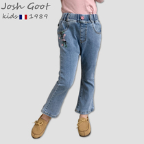 Tide brand Josh Goot co-name girl pants children Spring and Autumn casual jeans flared pants autumn trousers
