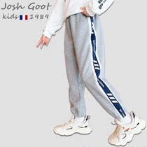 2021 new girls pants Tide brand casual foot sports pants spring and autumn Net red wild wild pair autumn pants trousers