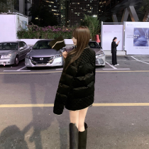 CHICYOU Medieval small fragrant velvet temperament thickened down overalls Long sleeves Thin Crowdjacket Blouse Bread