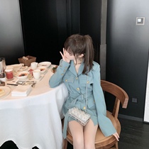 CHICYOU (military style A sister) original three color gold buckle temperament belt version super positive suit jacket