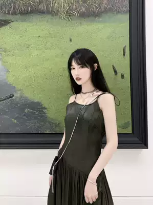 (50% off clearance)Seaweed green lotus root silk dark little fairy bow tie Thin dress jacket set