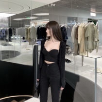 CHICYOUM CLOSED EYE Ultra Practical Black & White Powder Tricolor Comfort Sunscreen Knitted Cardiovert Jacket Air Conditioning Shirt