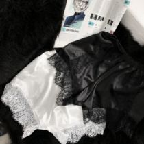  CHICYOU black white and gray three-color wild sexy stitching eyelashes lace anti-light bottoming shorts safety pants women