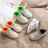 Детские флисовые демисезонные туфли для мальчиков, высокая дышащая спортивная обувь, коллекция 2021, подходит для подростков