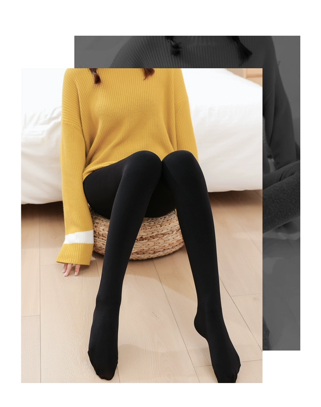 Langsha cộng với nhung dày legging nữ chân mỏng mùa thu và mùa đông vớ ấm bên ngoài mặc quần stepper quần nhung mỏng