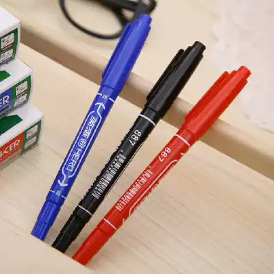 836 HERO HERO waterproof double-head pen 1) 3 colors optional writable label oily not fading