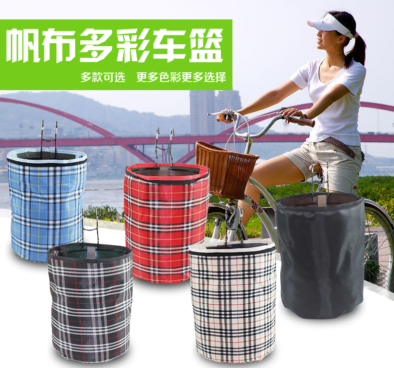 Panier pour vélo JAKROO en toile - Ref 2258134 Image 3