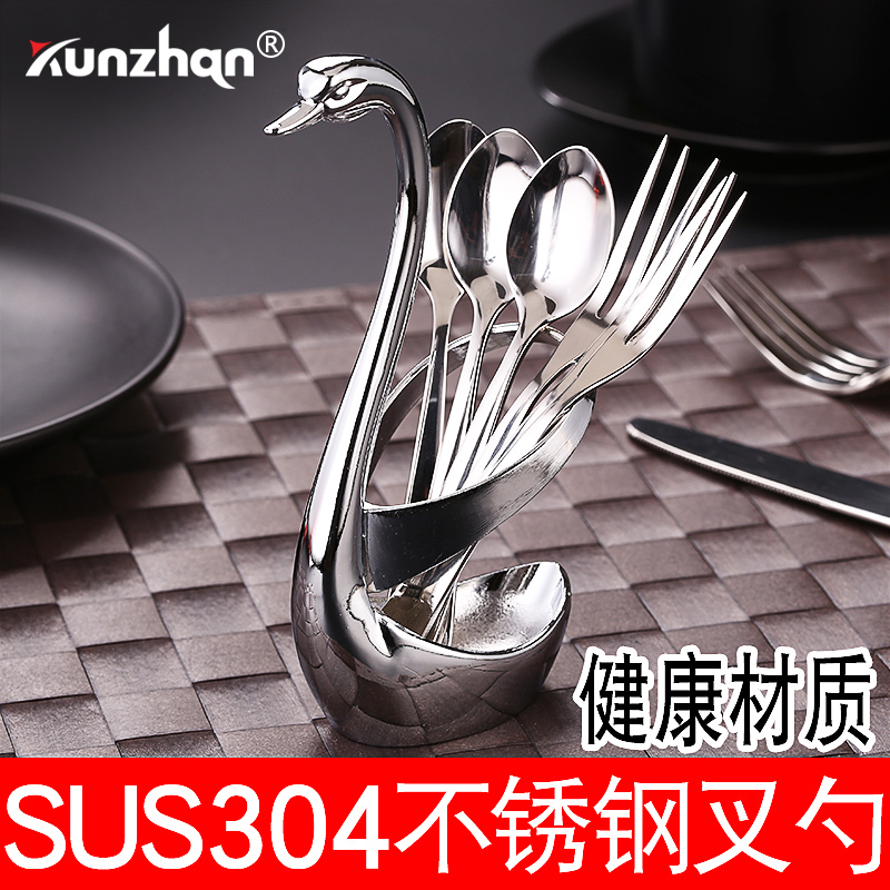 304 Stainless Steel Fruit Fork Suit Creativity Cute Sky Goose cutlery Cutlery Spoon Home Children Sign Fruit Inserts Cake