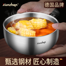304 stainless steel bowl single household Children Baby Rice Bowl set double insulation anti-hot anti-drop size
