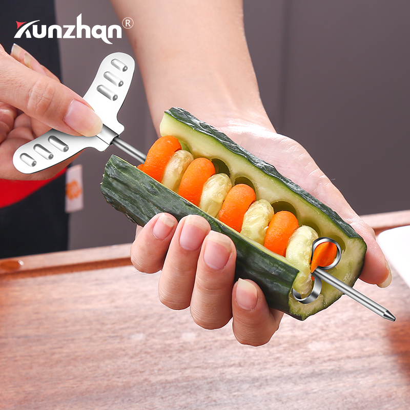 304 Stainless Steel Cucumber Theorizer Spirover Creative Individuality Floral cutter Spiral Knife Twist Knife figure