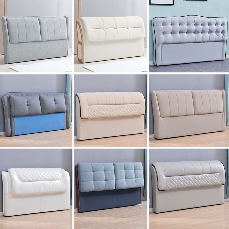 Headboard soft bag modern simple technology cloth single double backrest light luxury solid wood floor-to-ceiling bedside soft bag new model