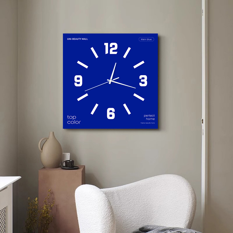 Exotic Klein Dopamine Home Wall Clock Living Room Modern Creative Clock Wall-Mounted No-Drill Art Clock Exotic Klein Dopamine Home Wall Clock Living Room Modern Creative Clock Wall-Mounted No-Drill Art Clock