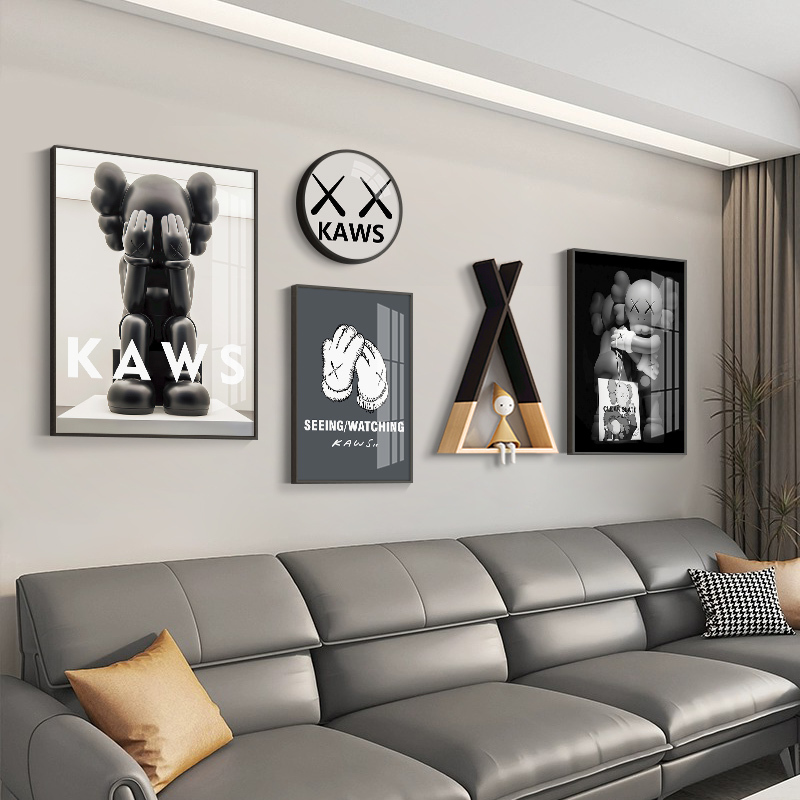 Light Luxury and High-End Living Room Decorative Painting, New Creative Combination Mural, Modern Simple Sofa Background Wall Hanging Painting Light Luxury and High-End Living Room Decorative Painting, New Creative Combination Mural, Modern Simple Sofa Background Wall Hanging Painting