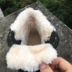 Giày Martin nam mùa đông với cashmere cộng với giày nhung cotton Giày tuyết tất cả màu đen giày công sở xu hướng hoang dã