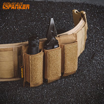 Outstanding tactics triple bag magazine vest accessories 9mm magazine clip quick pull sleeve molle sub-bag military fan equipment