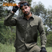 Outstanding tactical commuter shirt mens clothing spring and autumn outdoor sports leisure lapel jacket long sleeve shirt