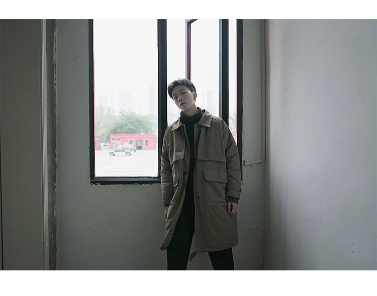 Áo khoác cotton retro Hàn Quốc bf gió lỏng công cụ đa túi áo bông nam và nữ ve áo dài quân đội áo gió áo khoác nam hàn quốc