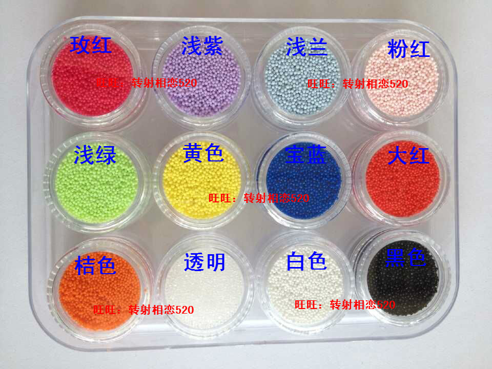 Food Play Accessories Emulation Caviar for Play Ultra Light Earl Beads Candy Color Millet Grain Beads Black And White Beads