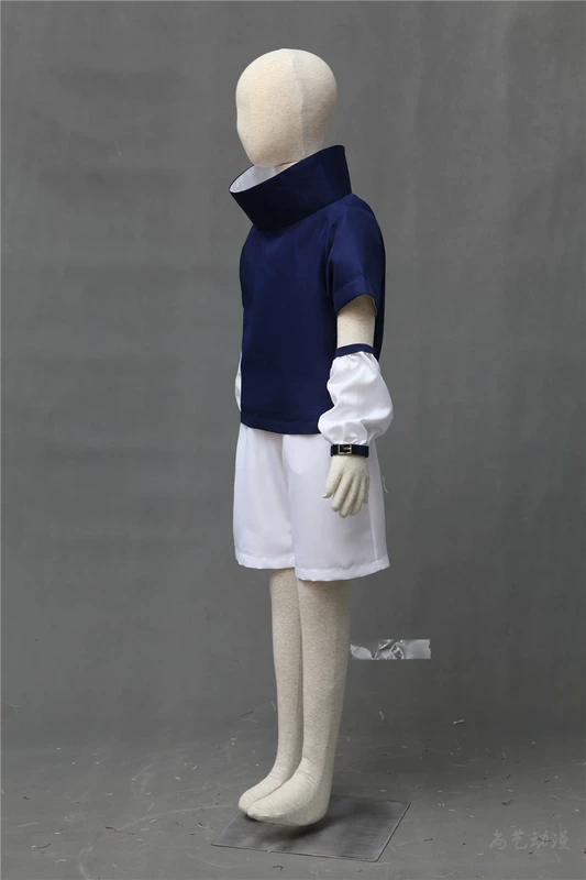 Naruto cosplay Sasuke Sasuke phiên bản vị thành niên thế hệ thời thơ ấu quần áo mùa hè quần áo ngắn tay