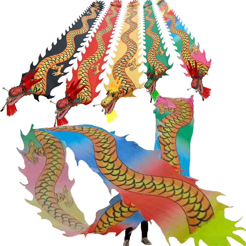 Dance faucet single square flying shakes fluttering rope dance claw dragon swim dragon beginner sports fitness dragon belt throwing ribbon