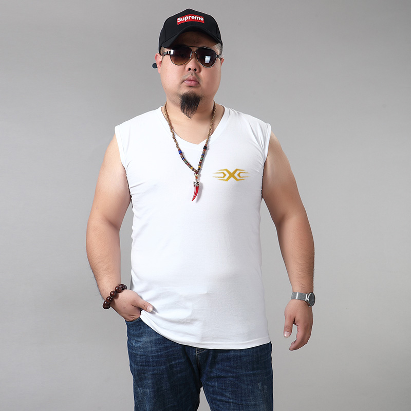 Mùa hè nam cộng với phân bón XL mới cotton mồ hôi vest lỏng tay áo vest chất béo thể thao giản dị áo thể thao nam