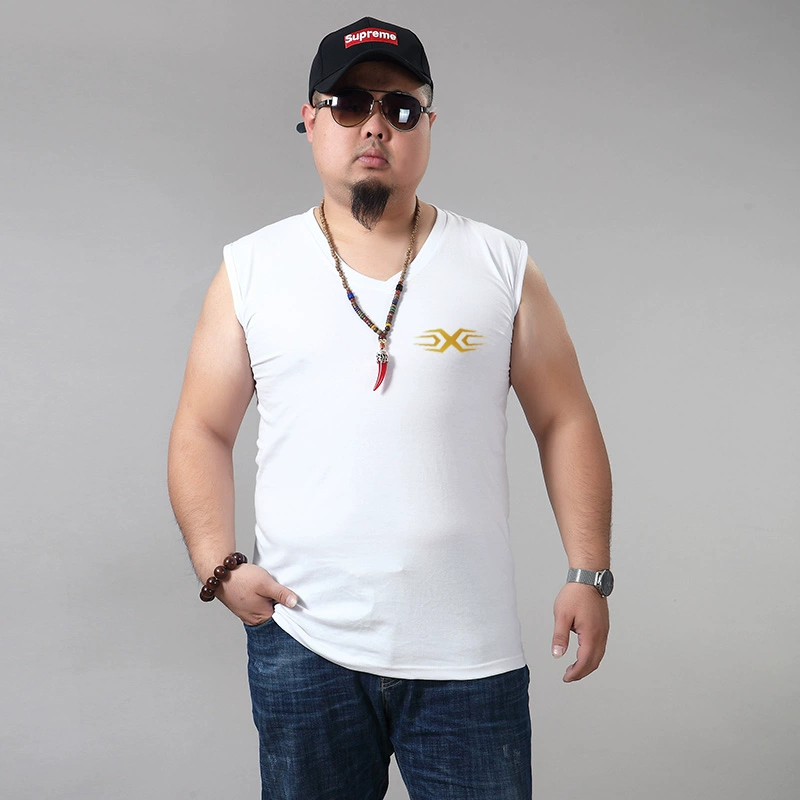 Mùa hè nam cộng với phân bón XL mới cotton mồ hôi vest lỏng tay áo vest chất béo thể thao giản dị áo ba lỗ tập gym