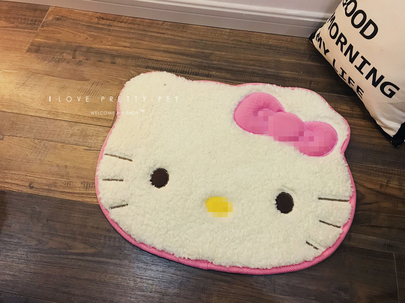 Pink White Cat (Size About 50 * 60Cm)Special clearance price   Four seasons Pets Mat Dogs and cats carpet Dog mat poodle Sleeping mat mattress