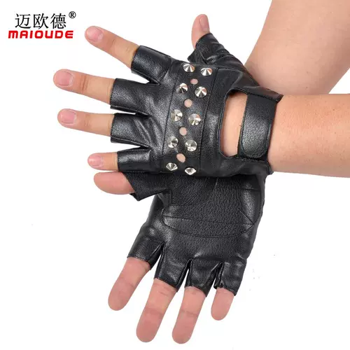 迈欧德 Мужские летние полиуретановые перчатки в стиле хип-хоп, в корейском стиле, без пальцев
