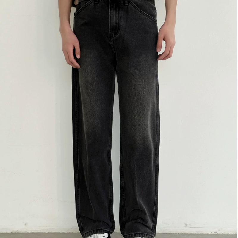 Retro Loose Casual Washed Wide Leg Black Jeans American High Street Versatile Pants Men's 2025 New Pants Retro Loose Casual Washed Wide Leg Black Jeans American High Street Versatile Pants Men's 2025 New Pants