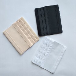 11cm Wide Six-Row Hook Spacing 1.9cm White Flesh-Colored Bra Extender with Extra Long Hooks, Bra Extender with 6 Hooks