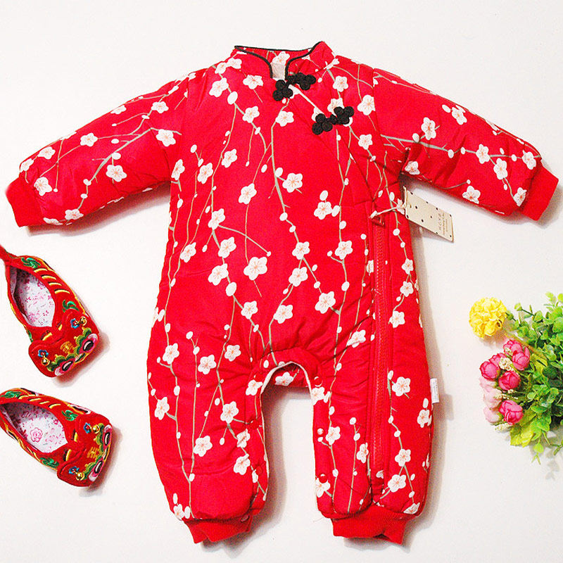 Baby Tang Bottling Full Moon 100 Days Old Autumn winter Men and women Baby Coral Suede Livette baby cotton clothes Harvest