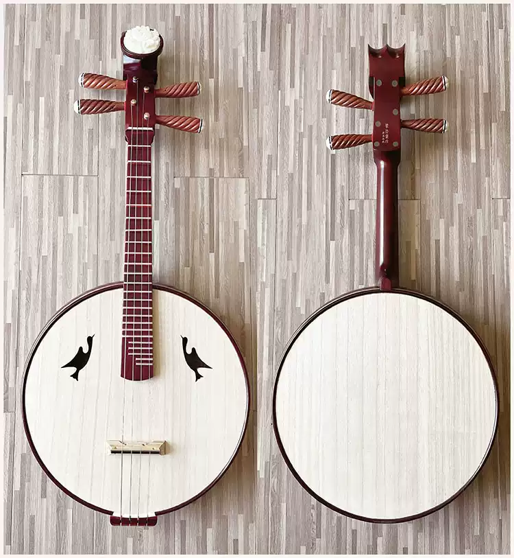 中国　中阮 红檀上漆中阮梁浩乐器枫木面板民族弹拨乐器专业中阮