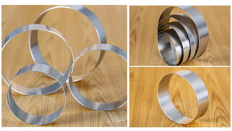 Khuôn bánh nướng 3 6 8 11 12 inch tròn hộ gia đình bằng thép không gỉ mousse ring Vòng tràm tròn không đáy - Tự làm khuôn nướng khay làm kem