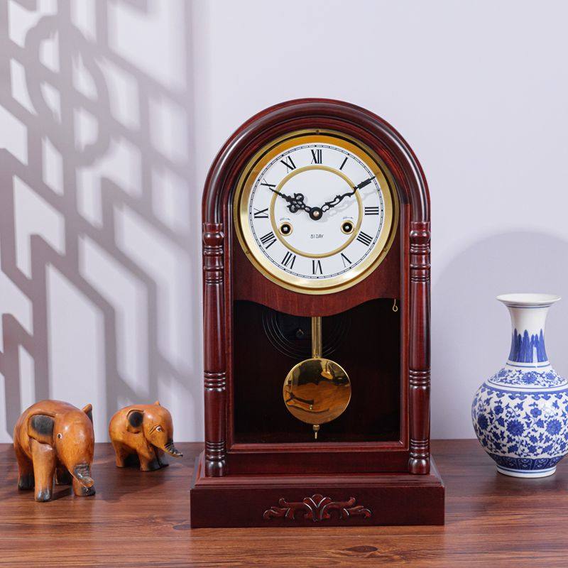 Eurostyle retro old-style mechanical clock seat clock sitting room desktop desktop clock knocks in Chinese style seat clock