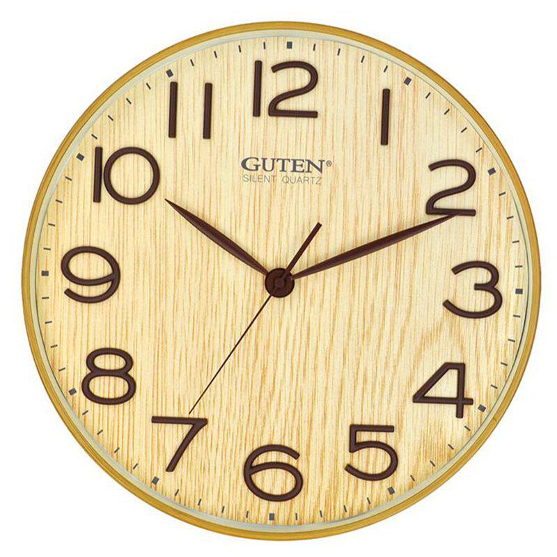 Admiralty hanging bell Living room modern minimalist Japanese style Nordic muted quartz clock Chinese round bedroom clock hanging table-Taobao