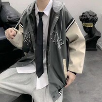 Hooded sweatshirt men autumn ins trendy clothes loose Tide brand jacket summer thin casual jacket