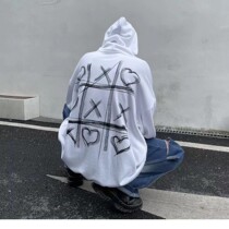 Hooded sweater mens autumn trend Hong Kong wind loose Joker shirt mens ins Korean version plus velvet thickened mens coat