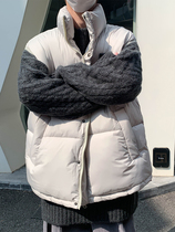 Autumn and winter National tide horse clip vest big backpack black blue Japanese retro vest men and women sleeveless tide card coat tide