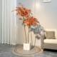 Artificial Green Plant Red Maple Tree Potted Plant Nordic Modern Light Luxury Living Room Sofa Side Decoration Internet-Famous Indoor Floor-Standing Fake Tree