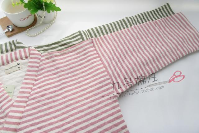 Áo ngủ cotton đôi phong cách Nhật Bản mùa thu đông áo choàng đôi