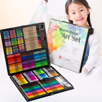 Girl brush set piece studio Childrens Day art painting gift set color lead crayon art painting tool