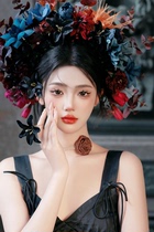 Dark style Quanzhou Xunpu Village womens hairpin flower apron material package DIY flower headband style headdress simulated flowers